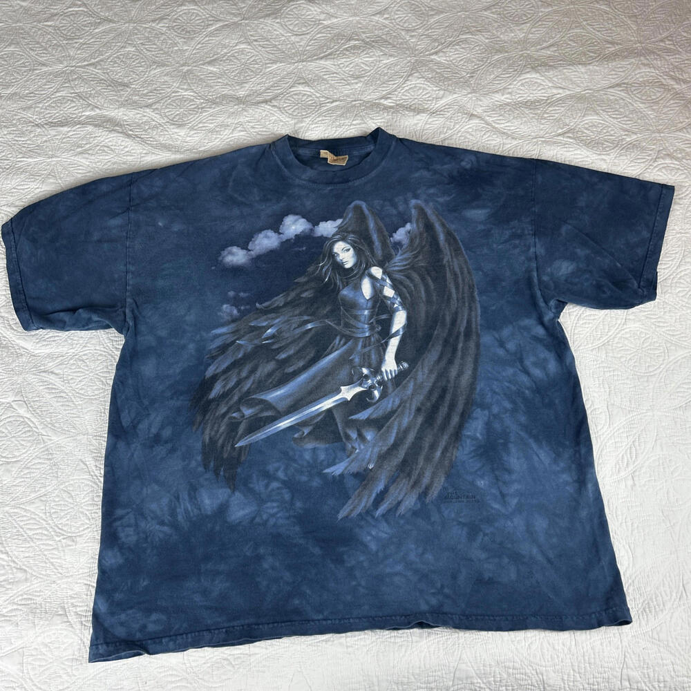 Vintage The Mountain Fallen Angel Fantasy T-Shirt Mens Size XL MARKED 2004 Y2K